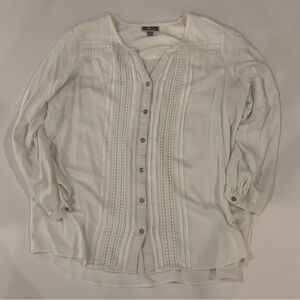 Elegant White Button-Up Blouse